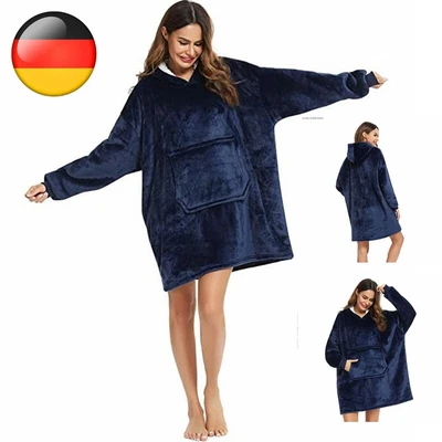 Übergroße Hoodie Sweatshirt Decke Weiche Warme Riesen-Hoodie Plüsch Pullover DE - Bild 1 von 4