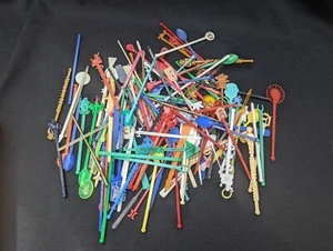 Large Lot of Vintage Swizzle Stick Stirrer Spoons Bars Restaurants Hotels LOT B - Picture 1 of 6