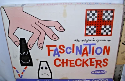REMCO FASCINATION CHECKERS GAME 1962 BOXED - Image 1 of 4