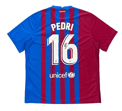 2021-22 Pedri Signed Soccer Barcelona Jersey Auto Beckett Witness - Image 1 of 4