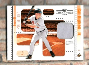 CAL RIPKEN JR. 2004 DONRUSS PLAYOFF TIMELINE JERSEY RELIC #5 MLB HOF ORIOLES - Picture 1 of 2