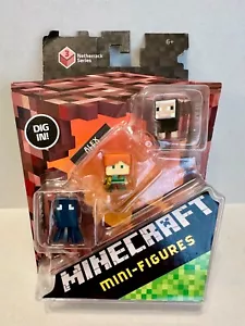 Mojang Minecraft Netherrack Series 3 Squid, Alex, Black Sheep Blister Pack NEW - Picture 1 of 2