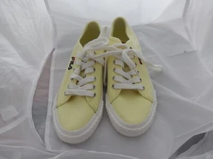 FILA TRAINERS SNEAKERS YELLOW SIZE 38. CANVAS NEW - Picture 1 of 5