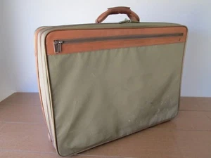 Hartmann Luggage Suitcase 24" Brown Ballistic Nylon Leather Trim Lightweight - Picture 1 of 11