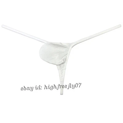 Men's Cotton Micro Thong Contour Pouch Underwear String Bikini T-back Underpants - Image 1 of 4