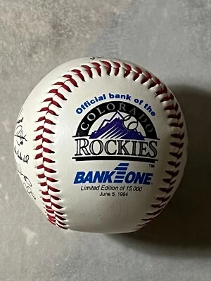 Colorado Rockies 1994 facsímil firmado equipo autógrafo LE/5000 banco 1 uno Foto 1 de 4