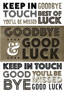 'GOODBYE & GOOD LUCK' GREETINGS CARD AND ENVELOPE 5" X 7" - Picture 1 of 3