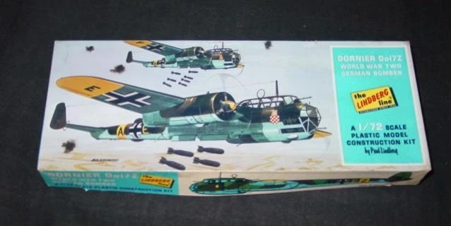 Vintage Lindberg Dornier Do17Z Bomber 1:72 Scale Plastic Model Kit 57:100 (NEW) - Image 1 of 4