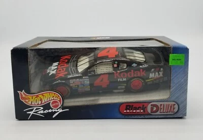 Hot Wheels Racing BOBBY HAMILTON Kodak 4 NASCAR Negro Cromo Deluxe 1/24 Diecast Foto 1 de 4