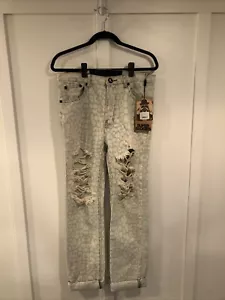 Stonewashed Women’s Jeans NWT One Teaspoon Super Baggies Distressed Size 29 - Picture 1 of 7