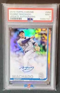 2019 Topps Chrome MANNY MACHADO Update Autographs #CUA-MM PSA 9 Mint - Picture 1 of 3