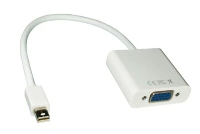 DINIC Adapter VGA Bu. auf MDP Mini DisplayPort St., Thunderbolt kompatibel, weiß - Bild 1 von 2