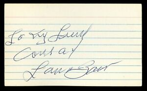 Lou Bauer d.1979 signed autograph auto 3x5 index card Baseball Player 9118