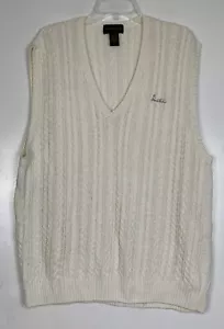 Vintage IZOD CLUB Golf Sweater Vest Mens XL Frank Sinatra Embroidered Cable Knit - Picture 1 of 9