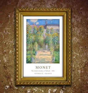 LARGE POSTER Monet - The Artist's Garden at Vetheuil - Wall Art Print 36"x24" - Picture 1 of 4