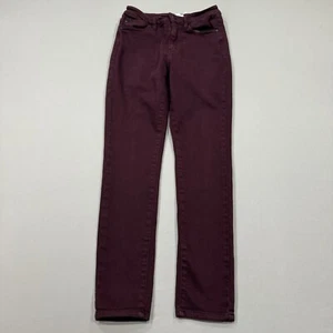 KanCan Jeans Damen 9/28 Burgund Skinny Stretch Denim Preppy City Freizeit Logo - Bild 1 von 7