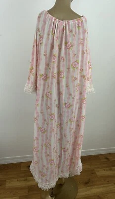 Camisón Vintage Saks Fifth Avenue Escote Reunido Estampado Floral Cottagecore M Foto 1 de 4