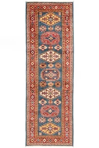 Alfombra oriental kazaja 184x62 cm anudada a mano lana nómada Carpet Rug corredor - Imagen 1 de 10