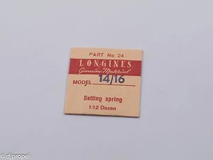 Longines Genuine Material Set Spring Part 24 for Longines Cal. 14/16 - Picture 1 of 2