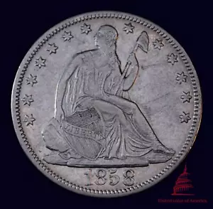 1858-O Liberty Seated 50 Cents ( small scuff marks on sheild) - Picture 1 of 2