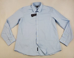 Camisa De Hombre Michael Kors KR340057FQ Resort 1 Azul Cielo Stretch Talla L $98 - Imagen 1 de 7