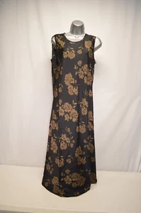 Neu mit Etikett Quitte waschbar Stretch Seide Tank Midi Casper Eclipse Kleid Größe Large - Bild 1 von 5