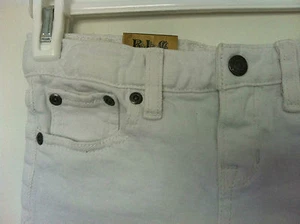 Ralph Lauren Shorts~White Denim~5 Pockets~Large Bright Blue Logo~Size 6X~NWT - Picture 1 of 6
