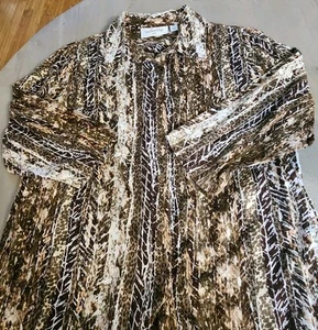 Breckenridge Shirt Womens Small/medium Brown 100 Cotton Lightweight Button Up #5 - Picture 1 of 9