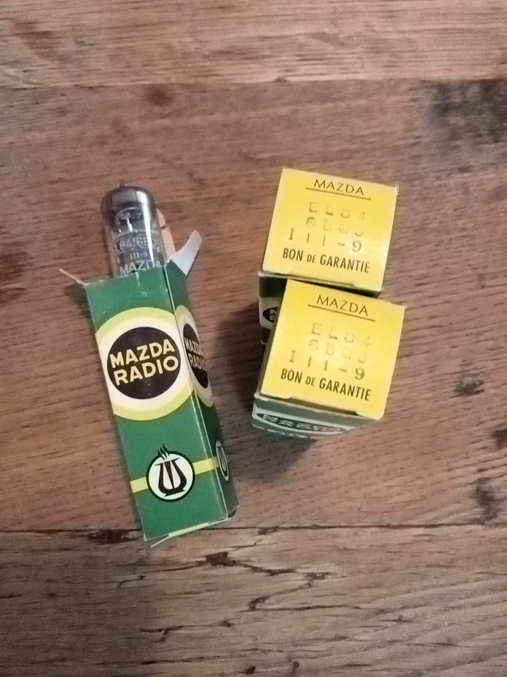 LOT OF 3 MAZDA EL84 6BQ5 ELECTRON TUBE NEW OLD STOCK BOITE BOXED Amplifier  - Photo 1/1