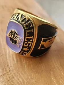 Lakers Oversized Championship Ring Display Prop Heavy Gold Tone  3.9 Ounce S1 - Picture 1 of 9