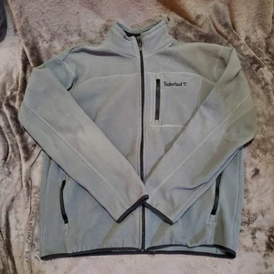 Timberland Fleece Sweatshirt Adult X-Large Gray Zip Up Jacket Outdoors Work Men - Picture 1 of 9