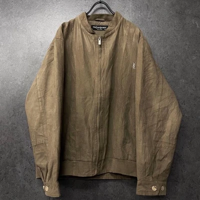 US Vintage Clothing ◆Yves Saint Laurent Suede Style Spring Blouson Beige - Image 1 of 4