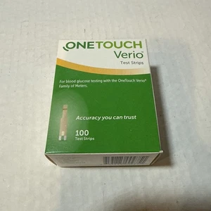 OneTouch Verio Glucose Blood Test Strips 100 Count - New Sealed - Exp 10/31/2024 - Picture 1 of 2