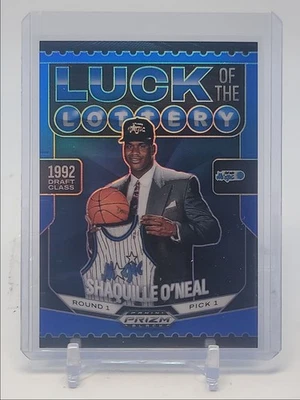 SHAQUILLE O'NEAL 2024-25 PANINI PRIZM BLACK LUCK OF LOTTERY BLUE /199 Q4832 - image 1 of 2