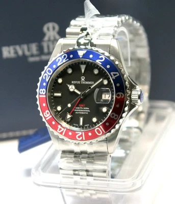 Revue Thommen Diver (300m) GMT Ref.17572.2235 'Jubilee Band' BlueRed unworn - Image 1 of 4