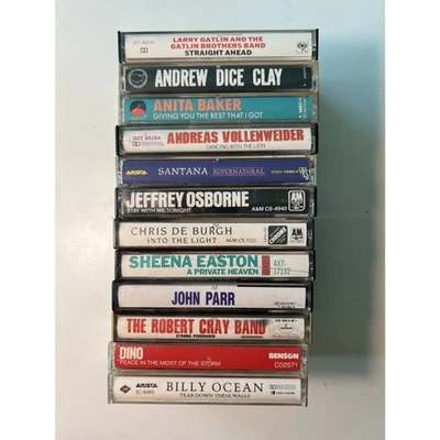 1 Dozen 12 RARE Vintage 1970s 1980s 1990s Cassette Tapes Resellers Music Bundle - Image 1 of 3