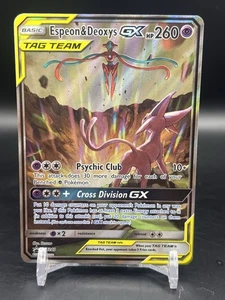 Espeon & Deoxys GX SM240 Pokémon Black Star Promo Alt Art Tag Team NM - Picture 1 of 4