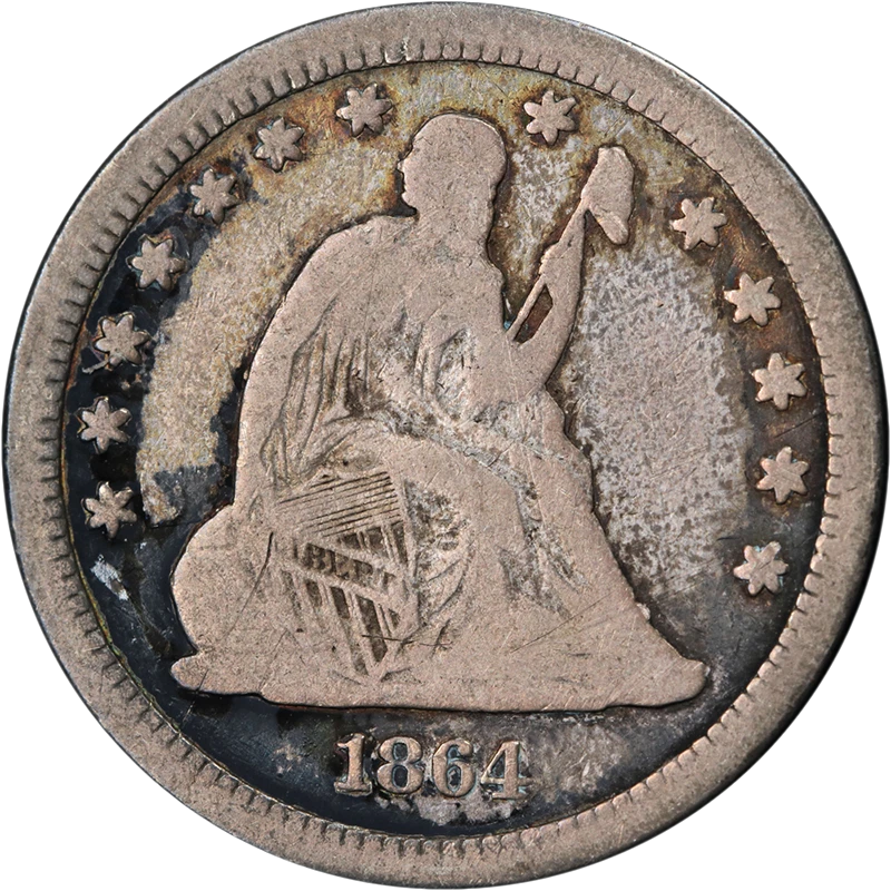 1864-P Seated Liberty Quarter VG Details Decent Eye Appeal Nice Strike - Image 1 of 2