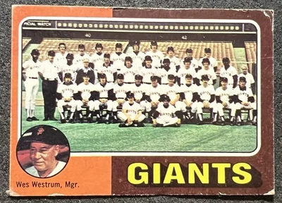 1975 TOPPS SAN FRANCISCO GIANTS TEAM CARD #216 LOW GRADE - Image 1 of 2