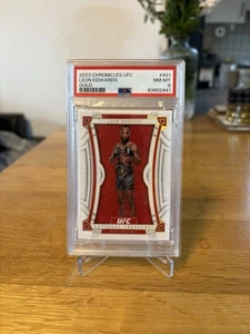 Leon Edwards 2023 Panini UFC Chronicles National Treasures Gold /10 PSA 8 - Bild 1 von 2