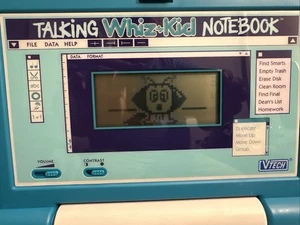 TESTED! Vintage Vtech Talking Whiz Kid Notebook Learning Laptop Computer Teal - Picture 1 of 10