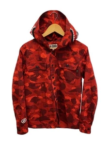 BAPE A Bathing Ape Cotton Jacket Red Size M Streetwear #EH AIA - Picture 1 of 5