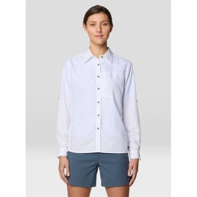 Женская футболка с длинным рукавом Mountain Hardwear Canyon белая защита от солнца UPF 50 XS - Изображение 1 из 4