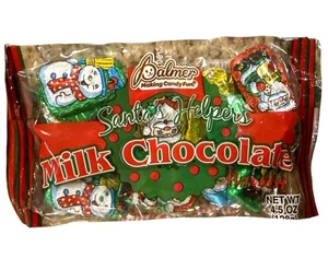Sacchetto 4,5 oz PALMER caramelle al cioccolato al latte SANTA'S HELPERS avvolto in lamina NATALE - Foto 1 di 2