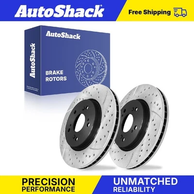 Front Drilled Slotted Brake Rotors for Honda CR-V Crosstour Acura RDX 2.4L Foto 1 de 4