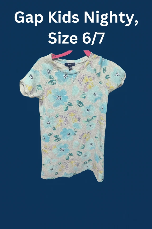 🌺 Gap Niños Manga Corta Noche Talla 6-7 🌺 Duerme como un sueño—Tropi-cool Comodidad Foto 1 de 4