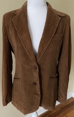 Chaqueta Blazer Vintage Feelin’ Jazzie Mujer’ Talla 10 Marrón Pana Foto 1 de 4