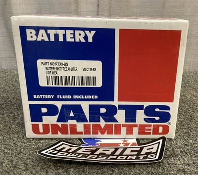 New Genuine Parts Unlimited RTX9-BS Powersports Battery - Image 1 of 3