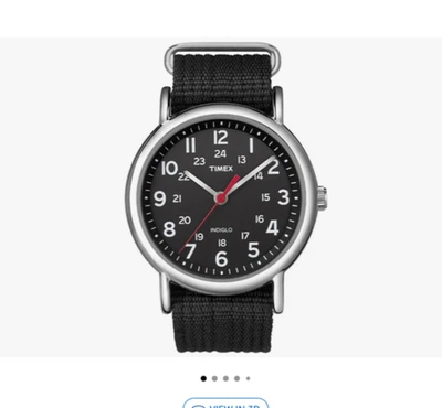 Новый в коробке Timex T2N6479J УНИСЕКС Weekender черный нейлоновый ремешок часы T2N6479J женщин мужчин - Изображение 1 из 4