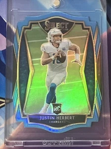 Justin Herbert 2020 Select Premier Level azul claro Prizm troquelado novato radiocontrol #144 - Imagen 1 de 2